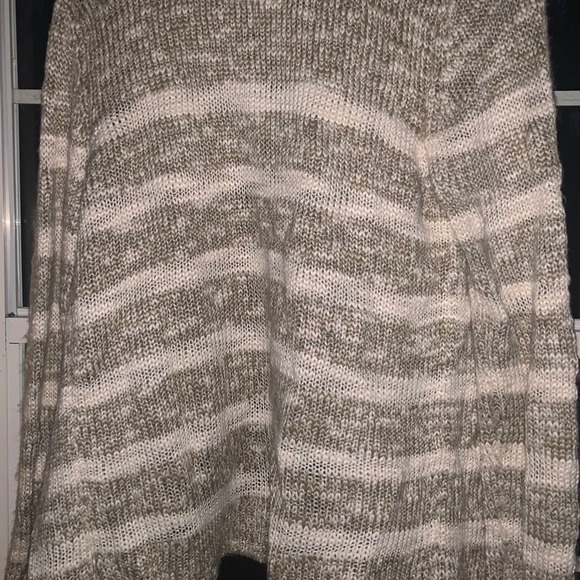 y2k Element rare striped cardigan sweater oversized knit wrap fall winter boho L - Picture 3 of 4